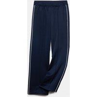 M&S Side Stripe Wide Leg Joggers (6-16 Yrs) Navy