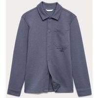 M&S Cotton Rich Jersey Shirt (6-16 Yrs) Air Force Blue