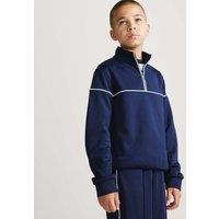 M&S Half Zip Funnel Neck Sweatshirt (6-16 Yrs) Navy