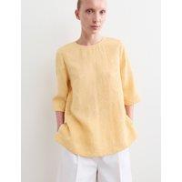 JAEGER Floral Jacquard Relaxed T-Shirt Yellow