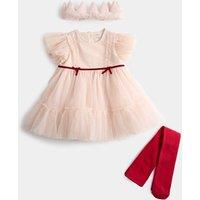 M&S Glitter Tulle Dress (0-5 Yrs) Pink