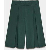 JAEGER Pure Silk Knee Length Shorts Dark Green