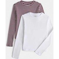 M&S 2 Pack Cotton Rich Tops (6-16 Yrs) Multi