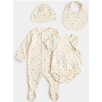 M&S 4 Piece Pure Cotton Starter Set (7lbs - 9 Mths) Light Cream