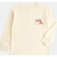 M&S Pure Cotton Sausage Dog Graphic Top (2-8 Yrs) Ecru Mix