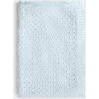 M&S Pure Cotton Knitted Shawl Blue