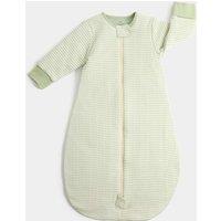 M&S 2.5 Tog Striped Long Sleeve Sleeping Bag (0-3 Yrs) Light Cream