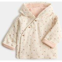 M&S Pure Cotton Floral Jacket (7lbs - 1 Yrs) Pink