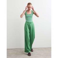 JAEGER Straight Leg Trousers Green