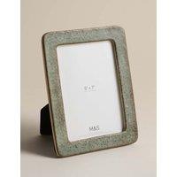 M&S Ceramic Rounded Photo Frame 5x7 inch Green