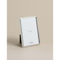 M&S Ribbed Silver Plated Photo Frame 4x6 inch Silver