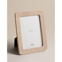 M&S Ceramic Rounded Photo Frame 5x7 inch Brown