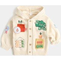 M&S Pure Cotton Knitted Cardigan (0-5 Yrs) Cream Mix