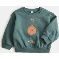M&S Cotton Rich Onion Sweatshirt (0-5 Yrs) Teal Mix