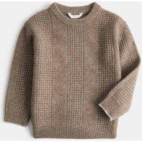 M&S Textured Knitted Jumper (2-8 Yrs) Brown