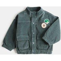 M&S Pure Cotton Cord Badge Jacket (0-5 Yrs) Blue Mix