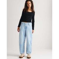 M&S Denim Barrel Leg Jeans (6-16 Yrs) Light Denim