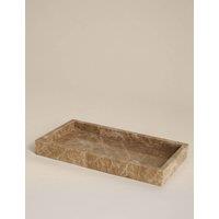 M&S Large Marble Trinket Tray Brown