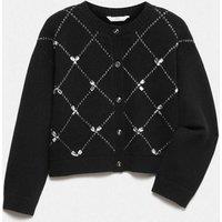 M&S Bling Cardigan (6-16 Yrs) Black