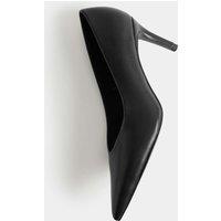 M&S Stiletto Heel Pointed Court Shoes Black