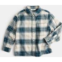 M&S Pure Cotton Checked Shirt (2-8 Yrs) Petrol Mix