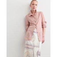 JAEGER Lyocell Rich Shirt with Silk and Wool Lilac