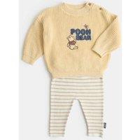 M&S 2 Piece Winnie the Pooh Jumper & Leggings (7lbs-2 Yrs) Yellow