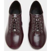 M&S Leather Lace Up Flat Shoes Wine