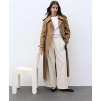 Autograph Wool Blend Tailored Wide Leg Trousers Cream