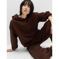 M&S Cotton Rich Hoodie Dark Chocolate