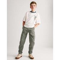 M&S Cotton Rich Stretch Cargo Trousers (6-16 Yrs) Khaki
