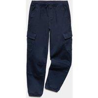 M&S Cotton Rich Stretch Cargo Trousers (6-16 Yrs) Navy