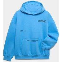 M&S Cotton Rich Graphic Hoodie (6-16 Yrs) Blue