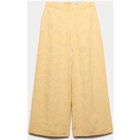 JAEGER Floral Jacquard Wide Leg Culottes Gold
