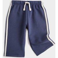 M&S Cotton Rich Side Stripe Joggers (0-5 Yrs) Navy