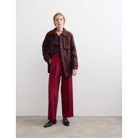 JAEGER Italian Wool Rich Textured Short Tailored Coat Red Mix