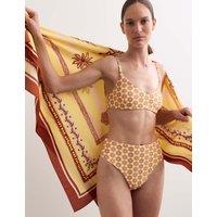 JAEGER Printed High Leg Bikini Bottoms Yellow