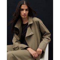 Autograph Wool Blend Funnel Neck Tailored Bomber Jacket Moss