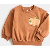 M&S Cotton Rich Halloween Pumpkin Sweatshirt (0-5 Yrs) Orange