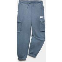 M&S Cotton Rich Cargo Pocket Joggers (6-16 Yrs) Slate Blue