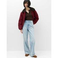 M&S Denim High Waisted Wide Leg Jeans Light Indigo