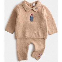 M&S 2 Piece Paddington Knitted Outfit (7lbs - 12 Mths) Camel
