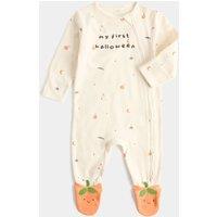 M&S My First Halloween Sleepsuit (7lbs - 9 Mths) Cream