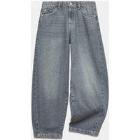 M&S Barrel Fit Baggy Denim Jeans (6-16 Yrs) Grey Blue