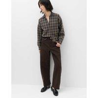 M&S Mid Rise Barrel Jeans Chocolate