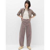 M&S Mid Rise Barrel Jeans Light Heather