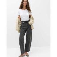 M&S High Waisted Balloon Leg Jeans Black Mix