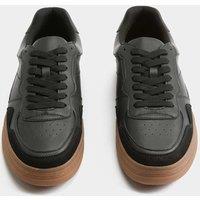 M&S Lace Up Club Trainers Black Mix