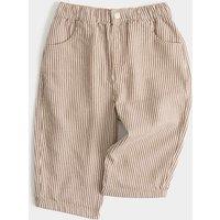 M&S Pure Cotton Ticking Stripe Trousers (0-5 Yrs) Brown