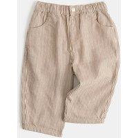 M&S Pure Cotton Ticking Stripe Trousers (0-5 Yrs) Brown